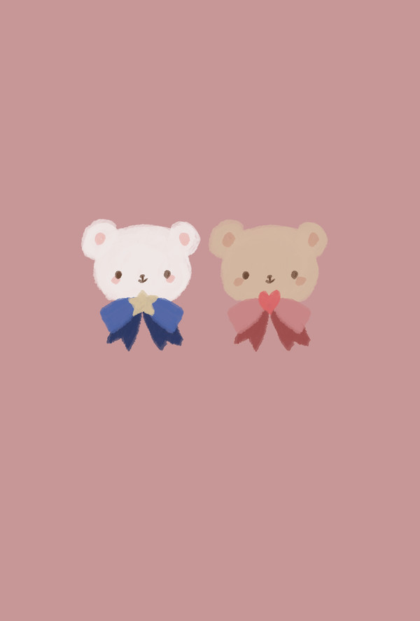 クレヨンで描いたくま