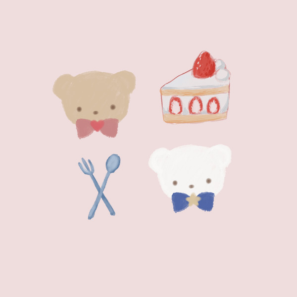 ケーキとくま