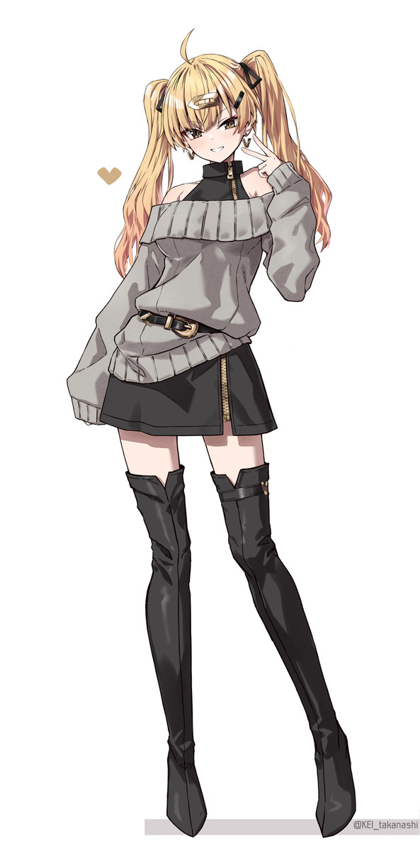 私服デカジッパー黒金バニーちゃん