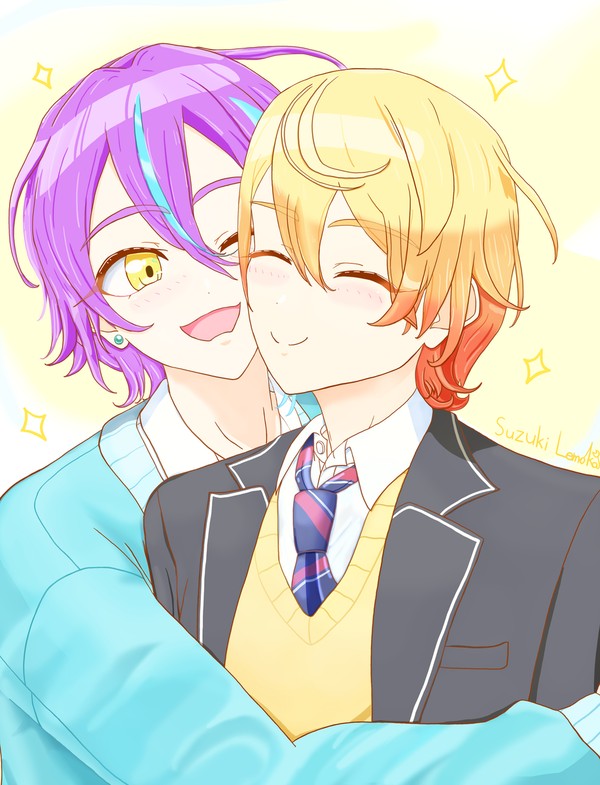 ハグとほっぺすりすり類君と司君