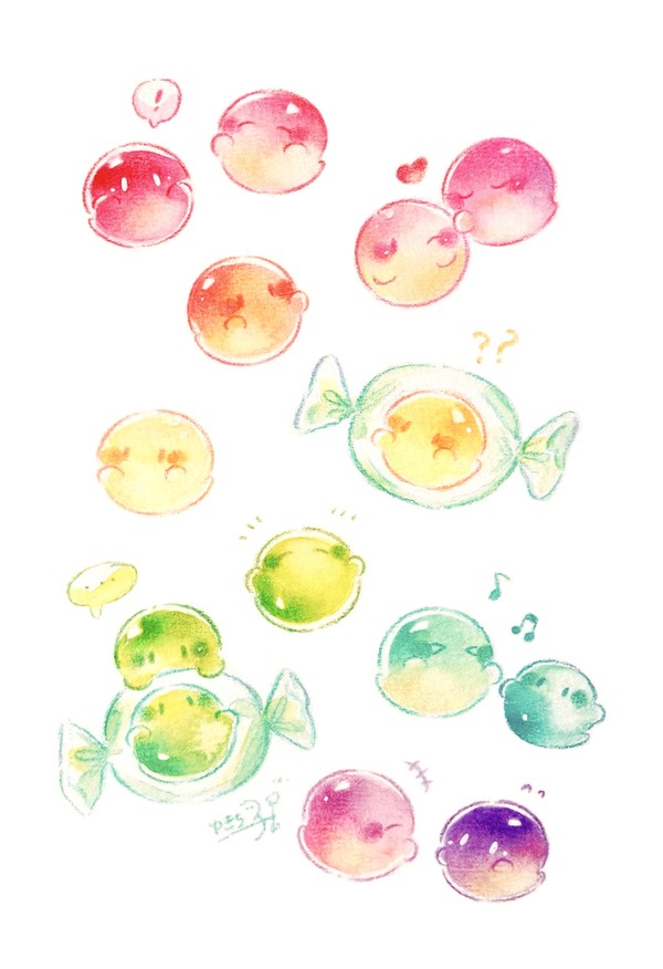 Candy color ghosts 🍬🌈👻🫧