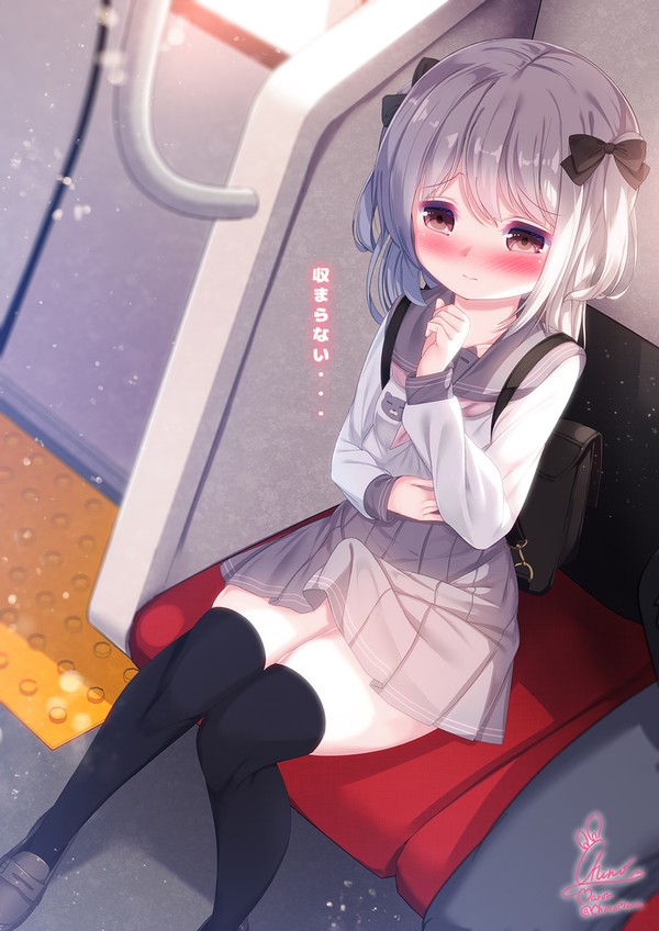 電車内で"収まらない"男の娘