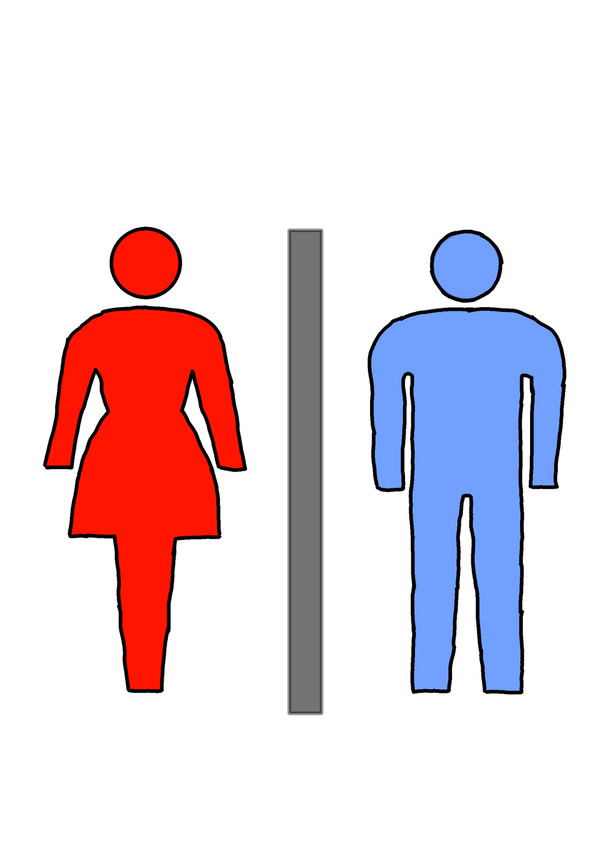 女子トイレマークの擬人化