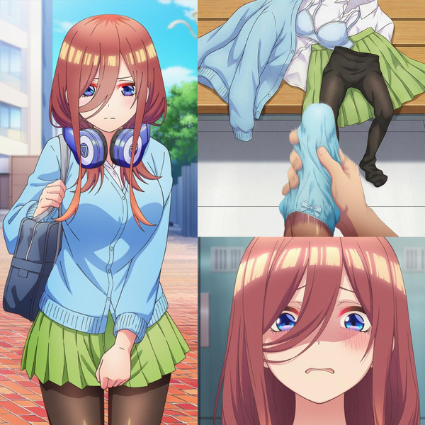 中野三玖 着替え盗撮&パンツコキ