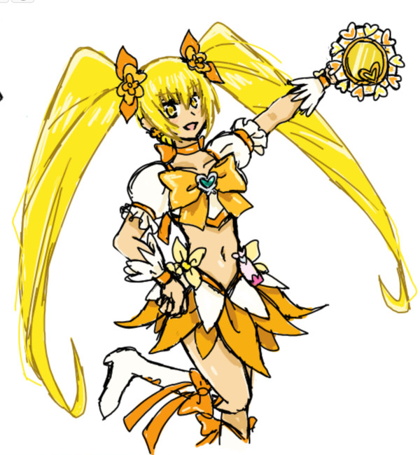数年ぶりに描いたキュアサンシャイン☀
