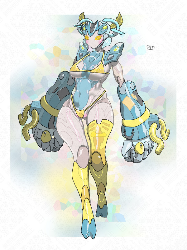 ヾ、閂、うし、Ωのロボ娘