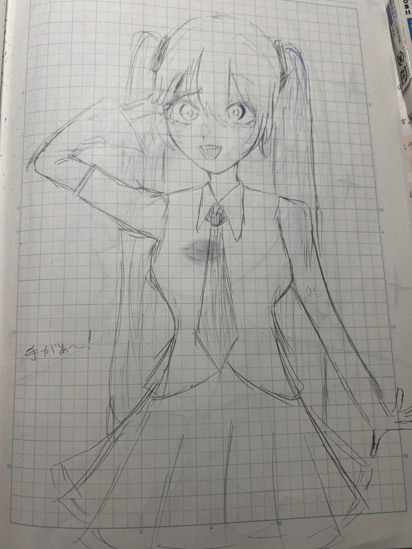 初音ミク……ですけど左手……なんか足りないような……