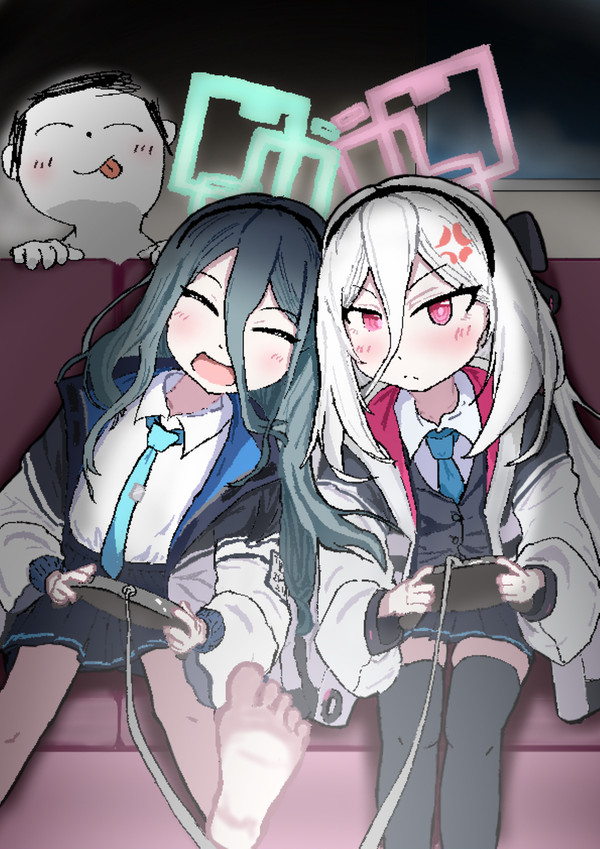 ゲーム中のアリスとケイ