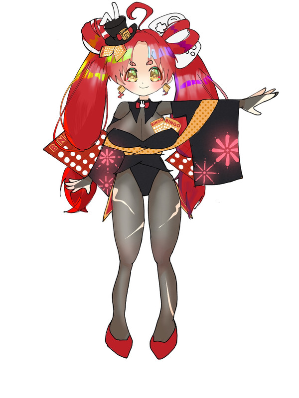 ビンゴカードの擬人化ちゃん