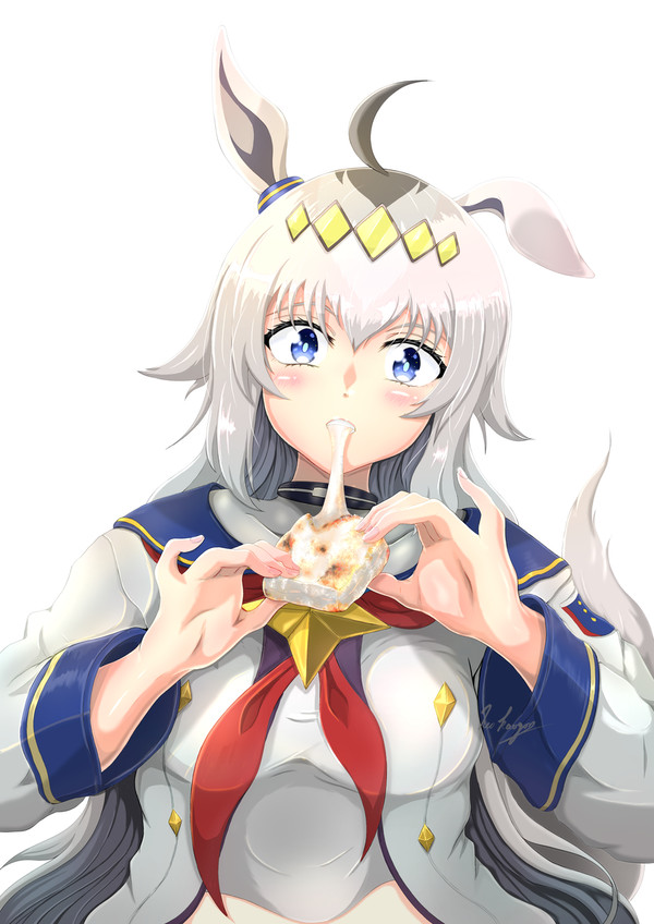 ファンアート オグリキャップ タマチャンとお餅!