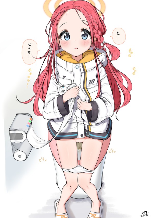 おしっこ中のユズちゃん