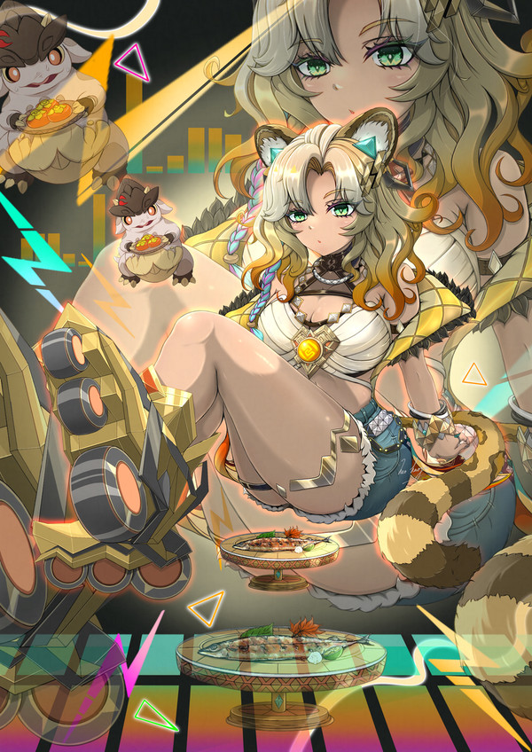 ファンアート シロネン with 秋の味覚