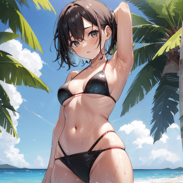 新しい水着似合ってる？