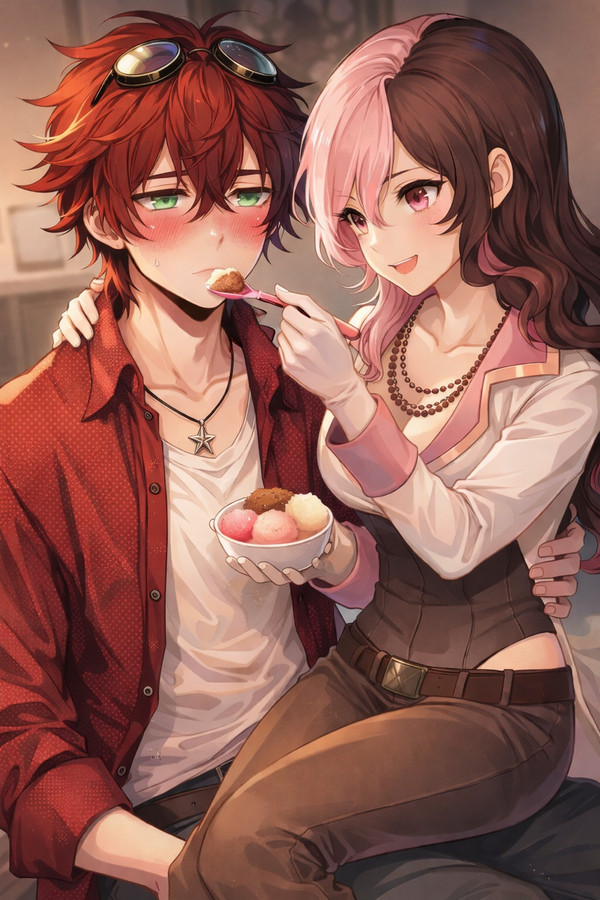 Sharing ice cream