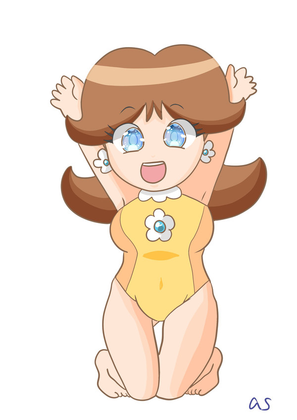 両手をあげて