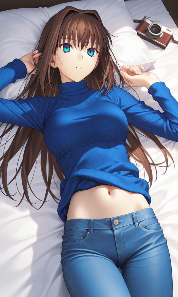 青子 へそ見せ
