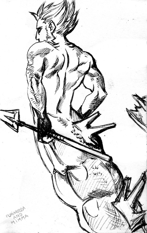 Half Gyarados merman Lysandre