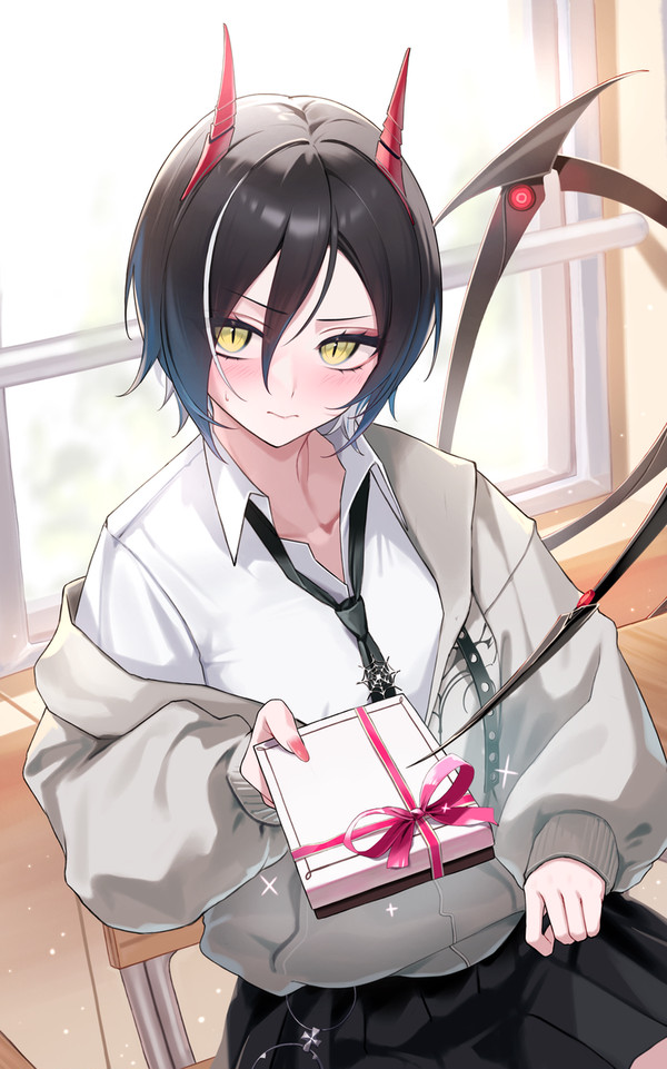 これ、お前に…ニヤニヤするな//🍫