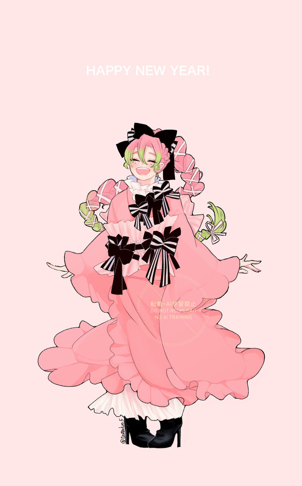 お正月に描いた🍡ちゃん