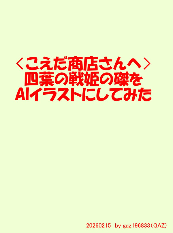 【こえだ商店さんへ】四葉の戦姫の磔イラスト・AI版(オマケ付き)