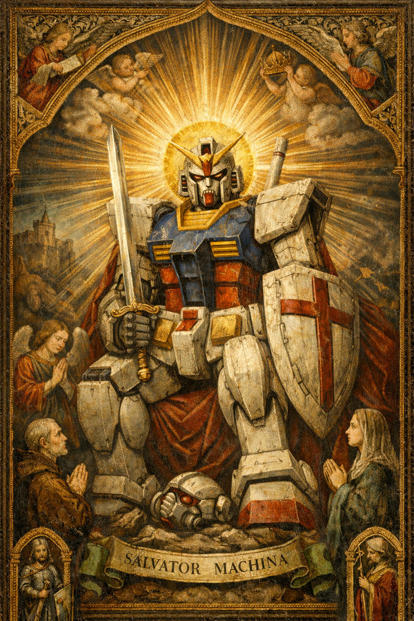 中世ヨーロッパの宗教画風ガンダム