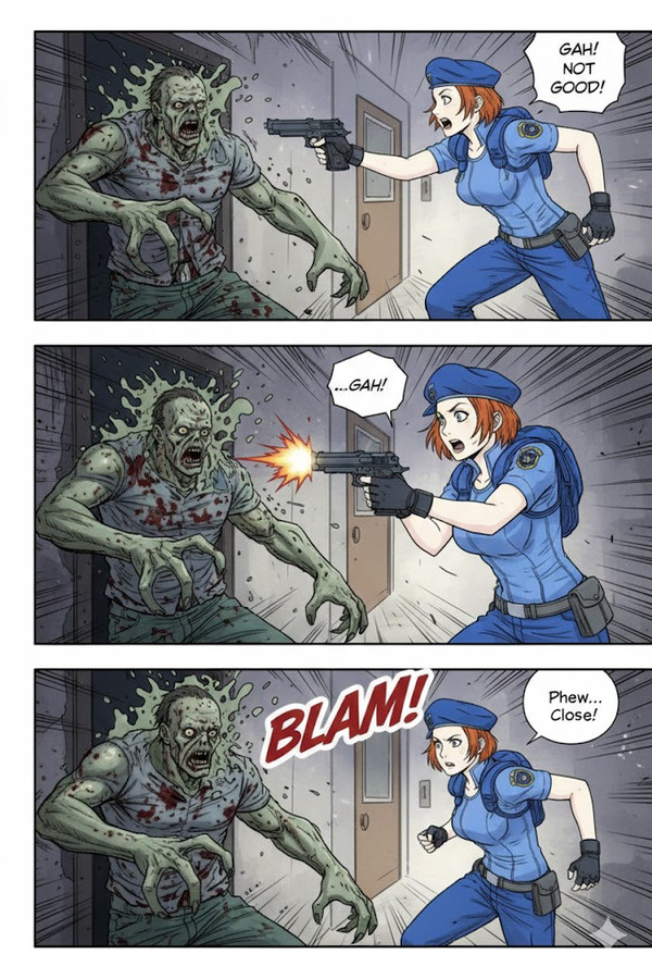 AIの描いたジルの漫画２