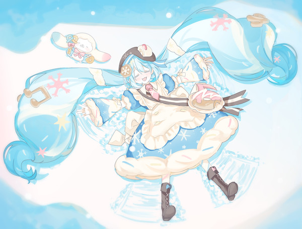 雪ミク絵描いてみました。