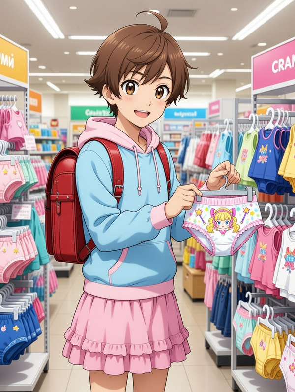 女児パンツを選ぶ男の娘
