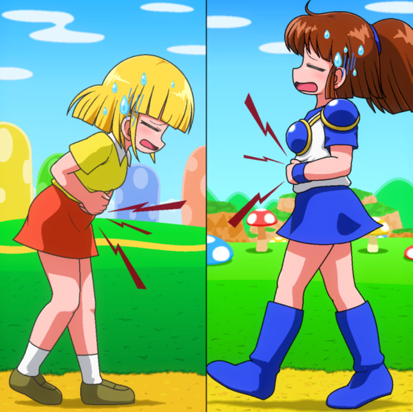 キノコ王国でアルルとハナピーとトイレ争奪戦