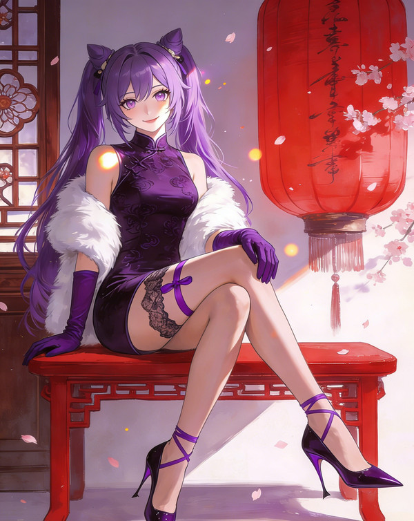刻晴新春贺图