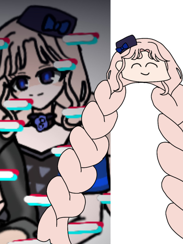 自分の通常作画とミニキャラ風