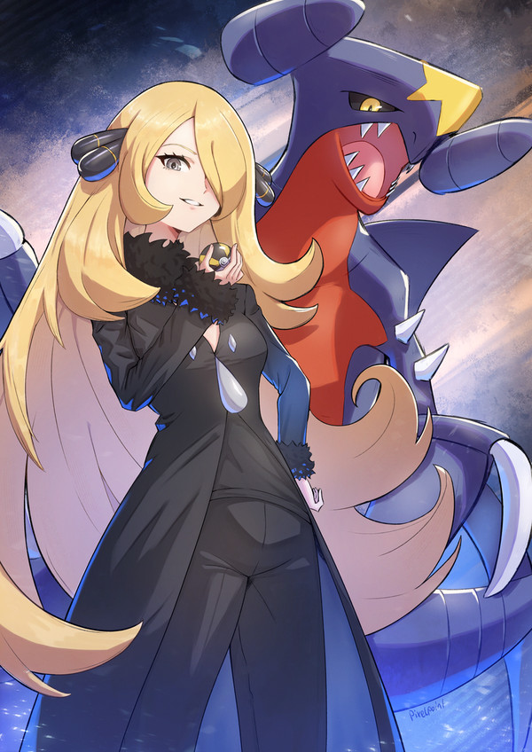 Cynthia and Garchomp
