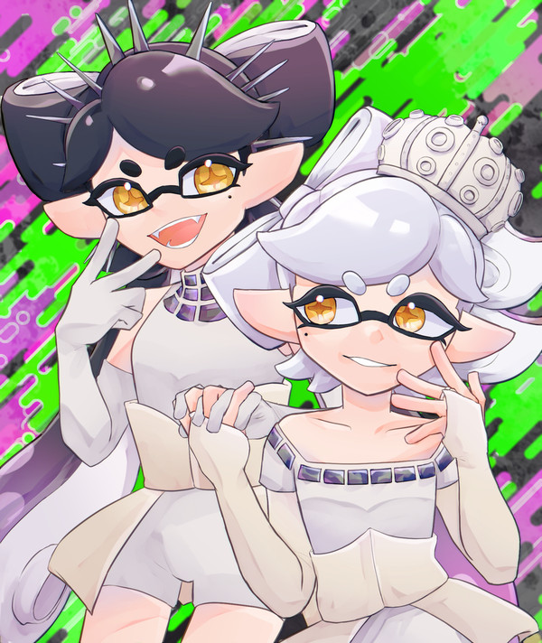 アオリちゃんとホタルちゃん🦑