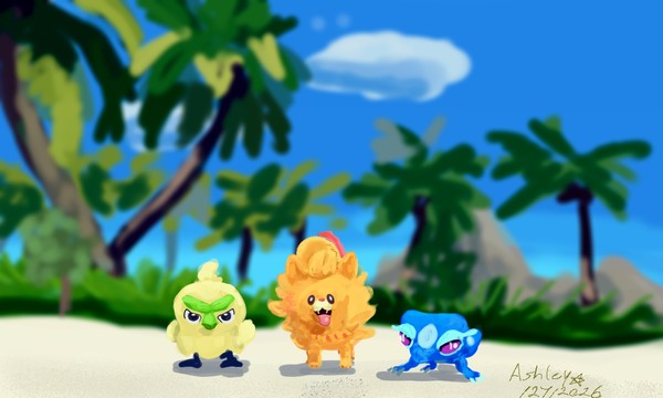 Pokemon winds and waves starters