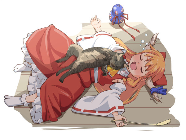 猫と日向ぼっこ