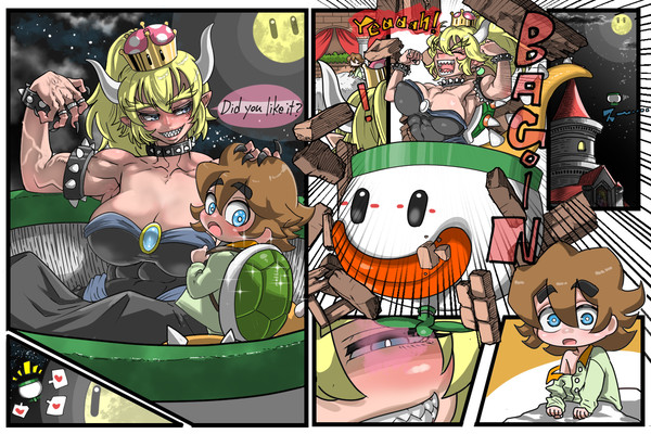 マリオとピーチの息子を誘拐し、後継者として育てようとするクッパ姫