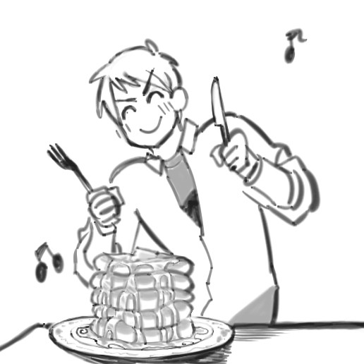 APH『ヴェストにホットケーキ作ってもらって大ハシャギ兄貴』