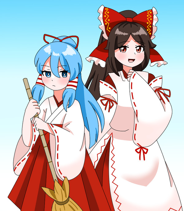巫女瑞霊と先代巫女