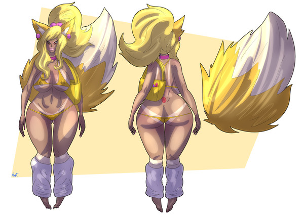 COMM: Gyaru Kitsune Concepts