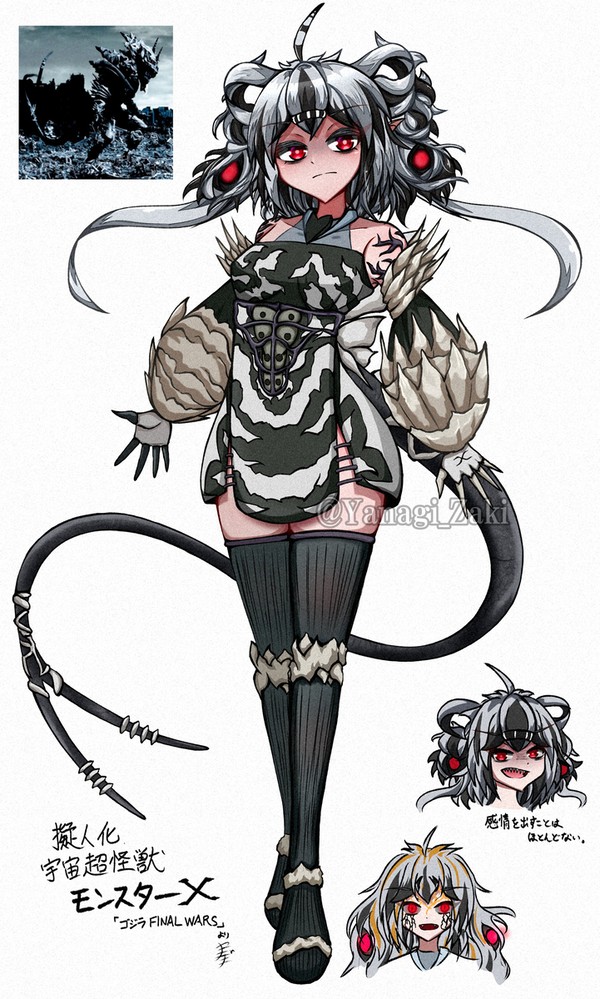 擬人化・モンスターX