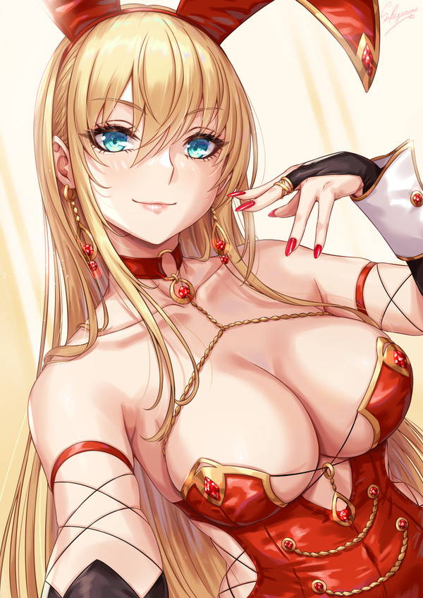 金髪バニーガールお姉さん自撮り🤳
