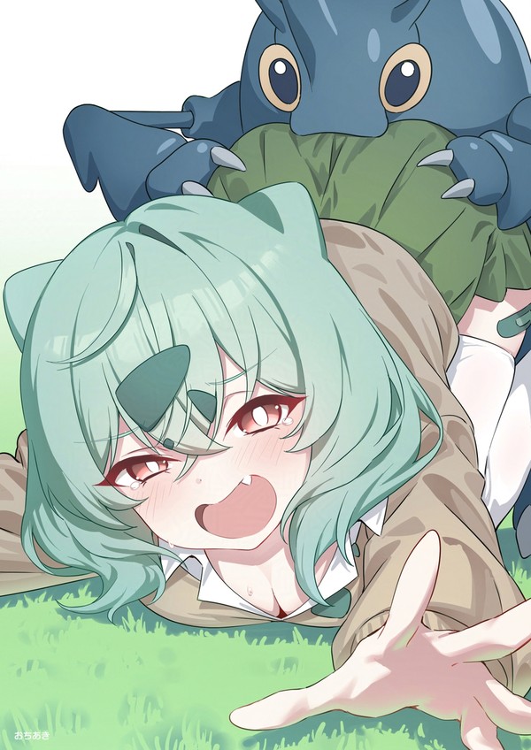 吸われるギャルフシギダネ