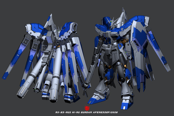 HI NU GUNDAM RG VER MY 3DCG
