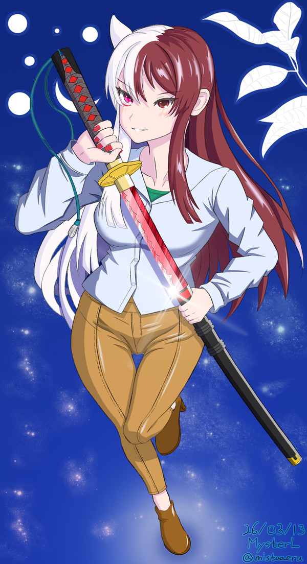 月夜に誘われた紅刃さん