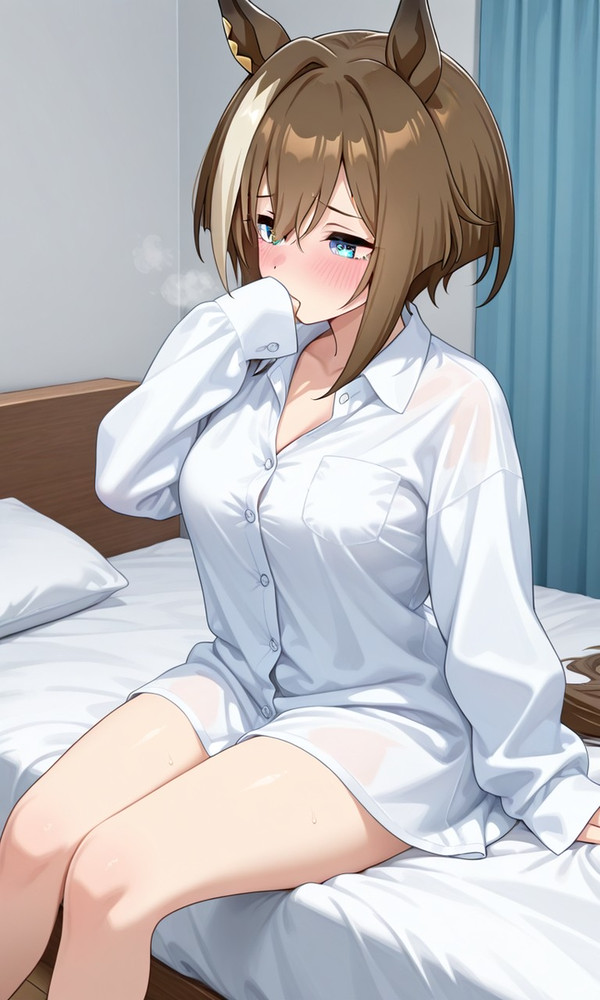 トレーナーのワイシャツを借りる