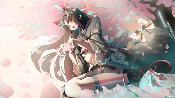 ワカモと桜の木の下で - 1/1