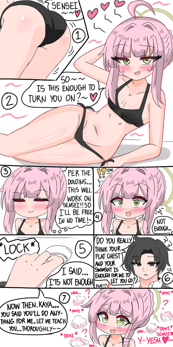 Kaya's attempt seducing Sensei
