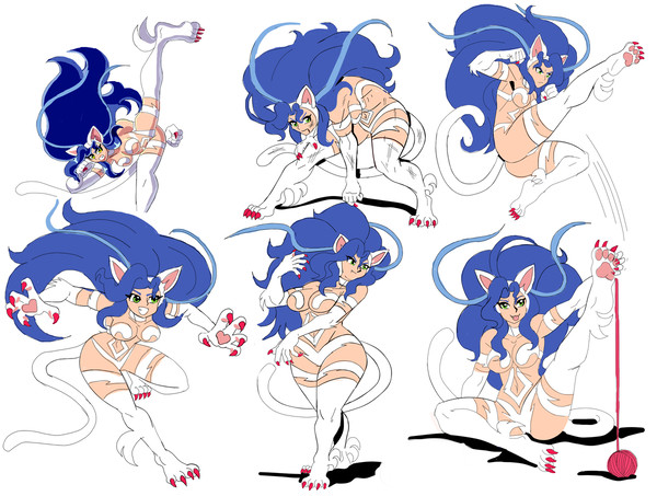 Felicia  Darkstalkers poses