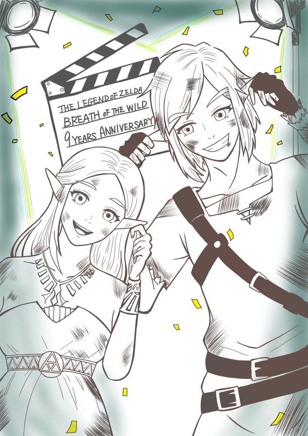 ブレスオブザワイルド9周年祝絵