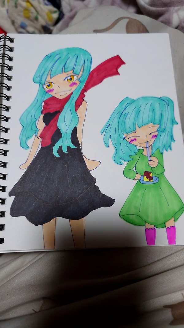 でじるみで描いたイラスト。